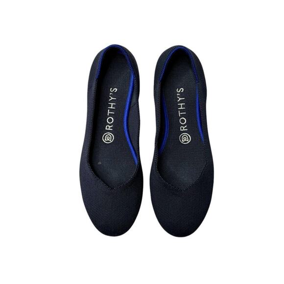 ROTHY Shoes - ROTHY’S The Flat Maritime Size 7 Navy Blue Round Toe Ballet Slip On Preppy